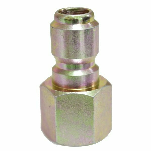 K-T Industries Quick Coupler Plug, 3/8 in Connection, FNPT x Quick Connect, Steel 6-7076